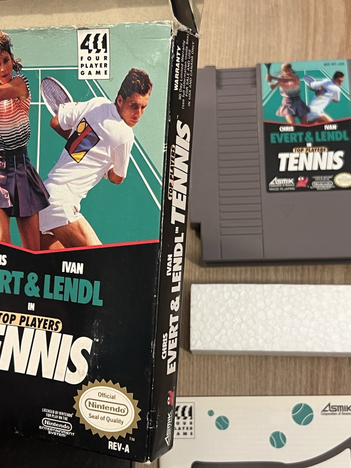 Chris Evert & Ivan Lendl in Top Players Tennis (Nintendo NES, 1989) CIB Tested