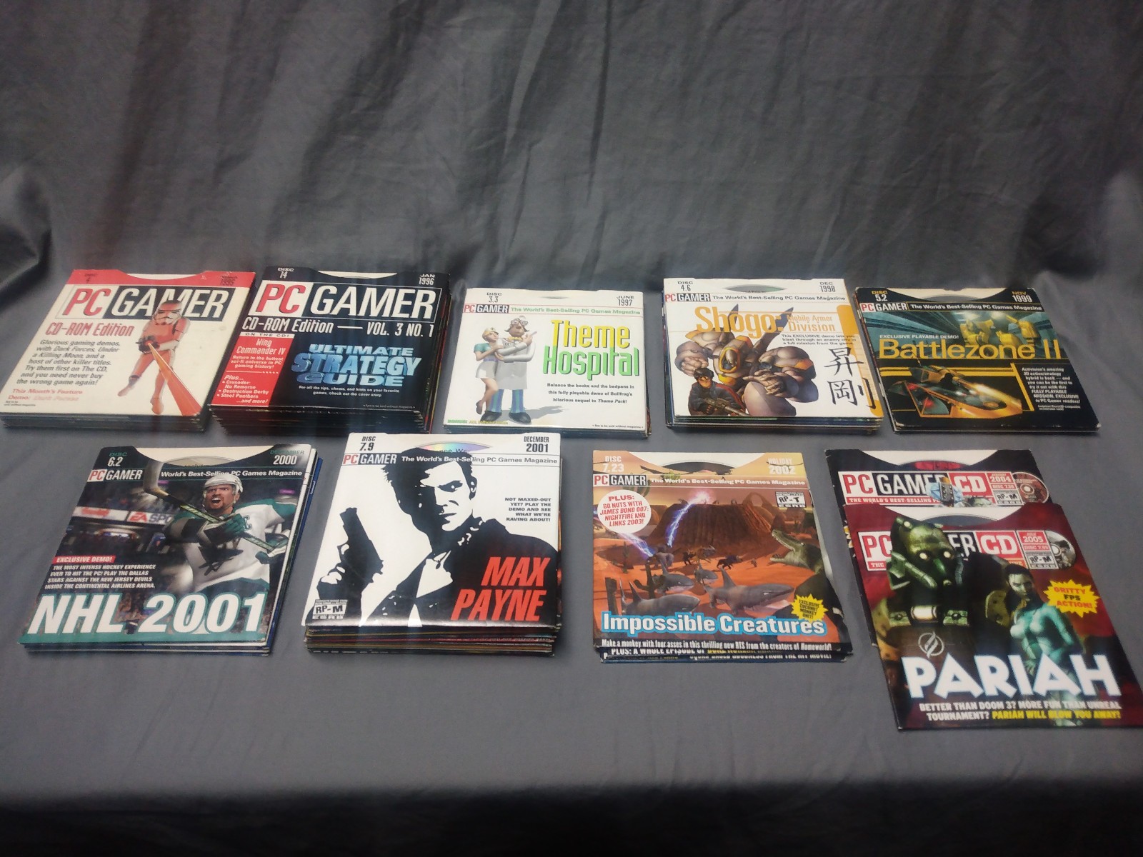 PC Gamer Demo Disc Lot (56) – 1995 to 2005 Various Retro Vintage