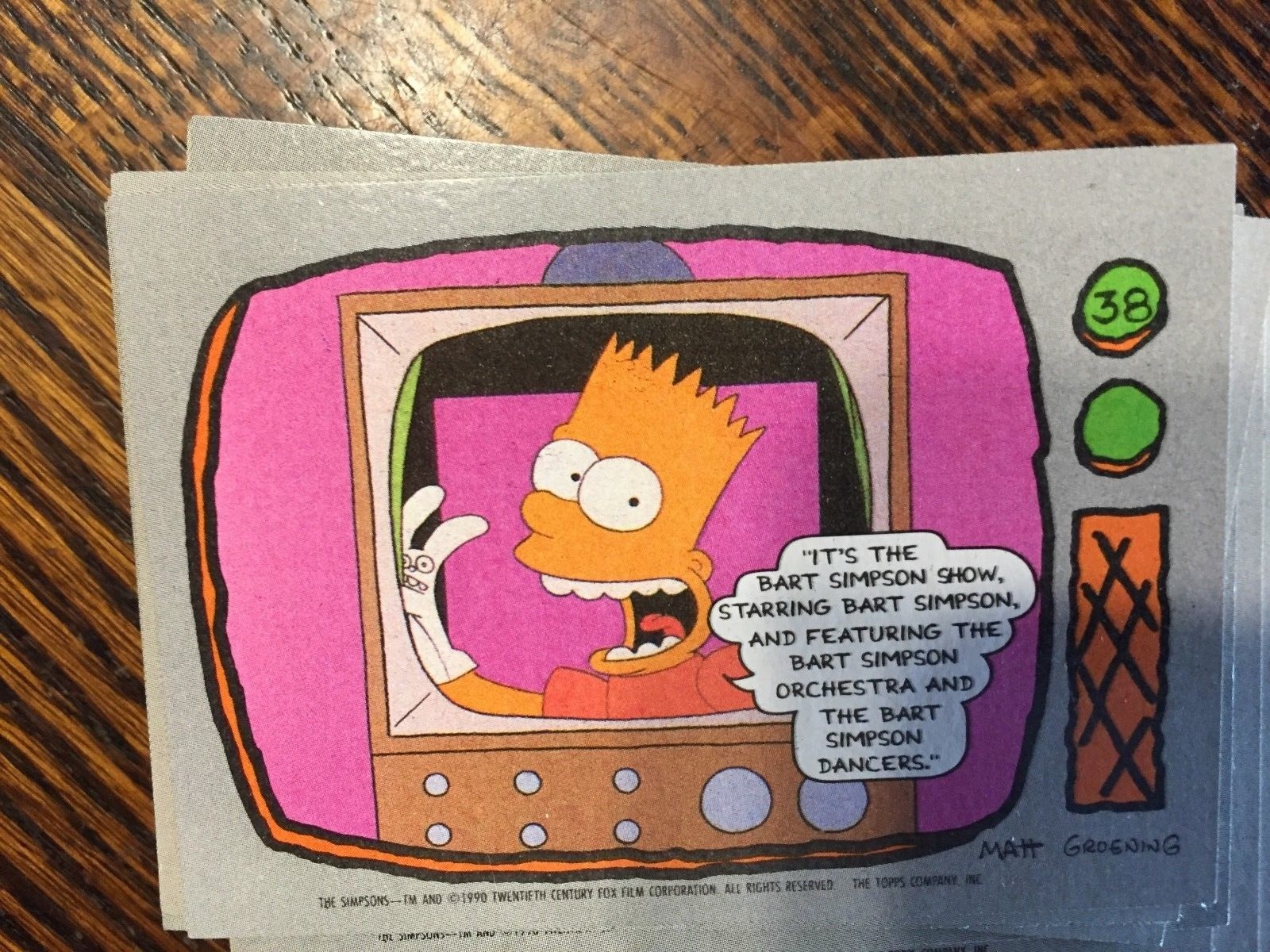 Vintage 1990 Simpsons Trivia Game Poster Puzzle Cards Matt Groening ‘TOPPS’ 1-88