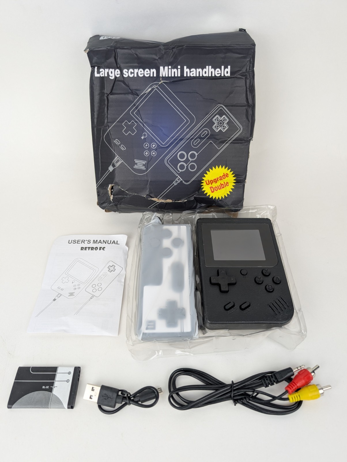 Retro FC 2 Player Handheld 8-bit Video Game Console 400 Preloaded Games – Black