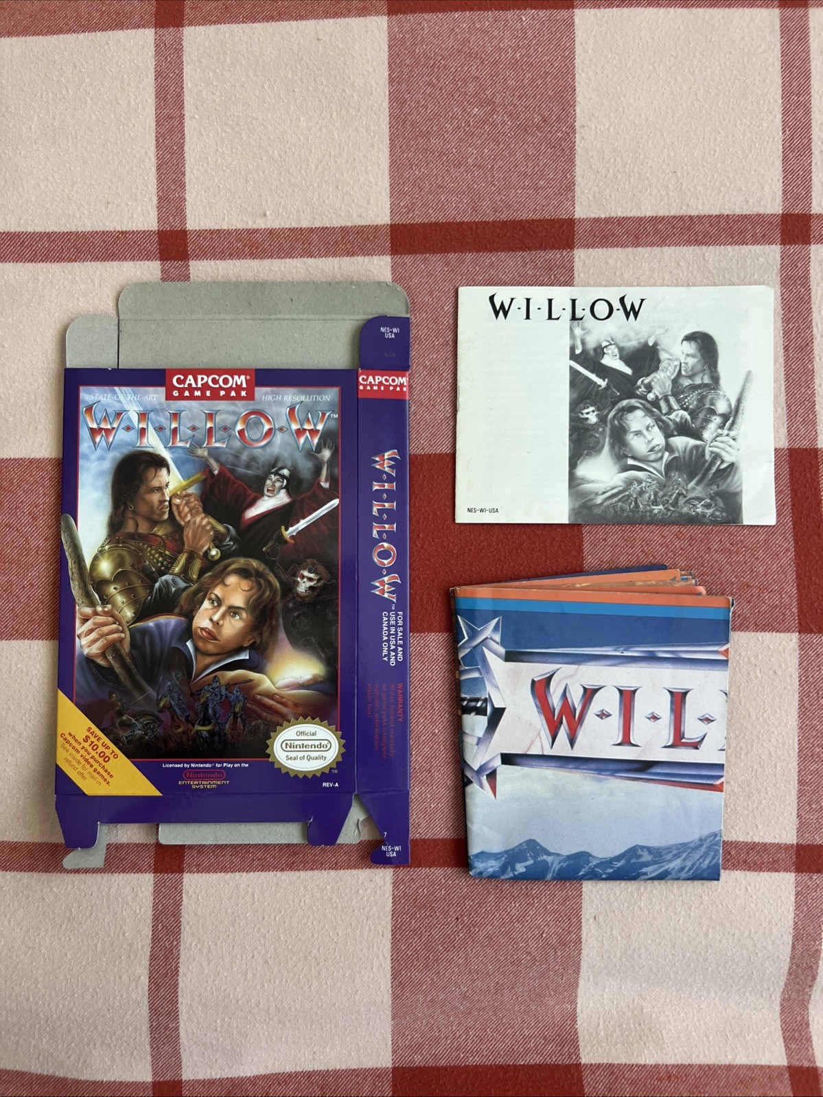 Willow Nintendo NES Box, Manual, Poster Only NO GAME
