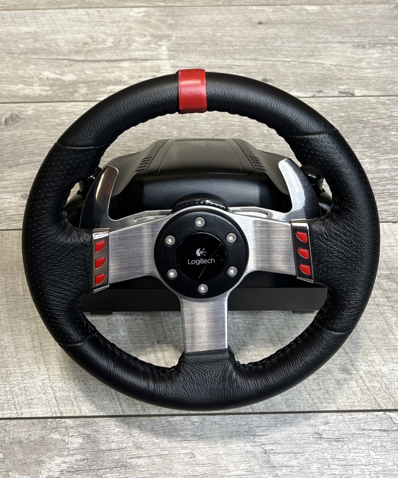 Logitech G27 Steering Wheel Only PS3 PC Racing Sim Base Usb – Works GREAT!