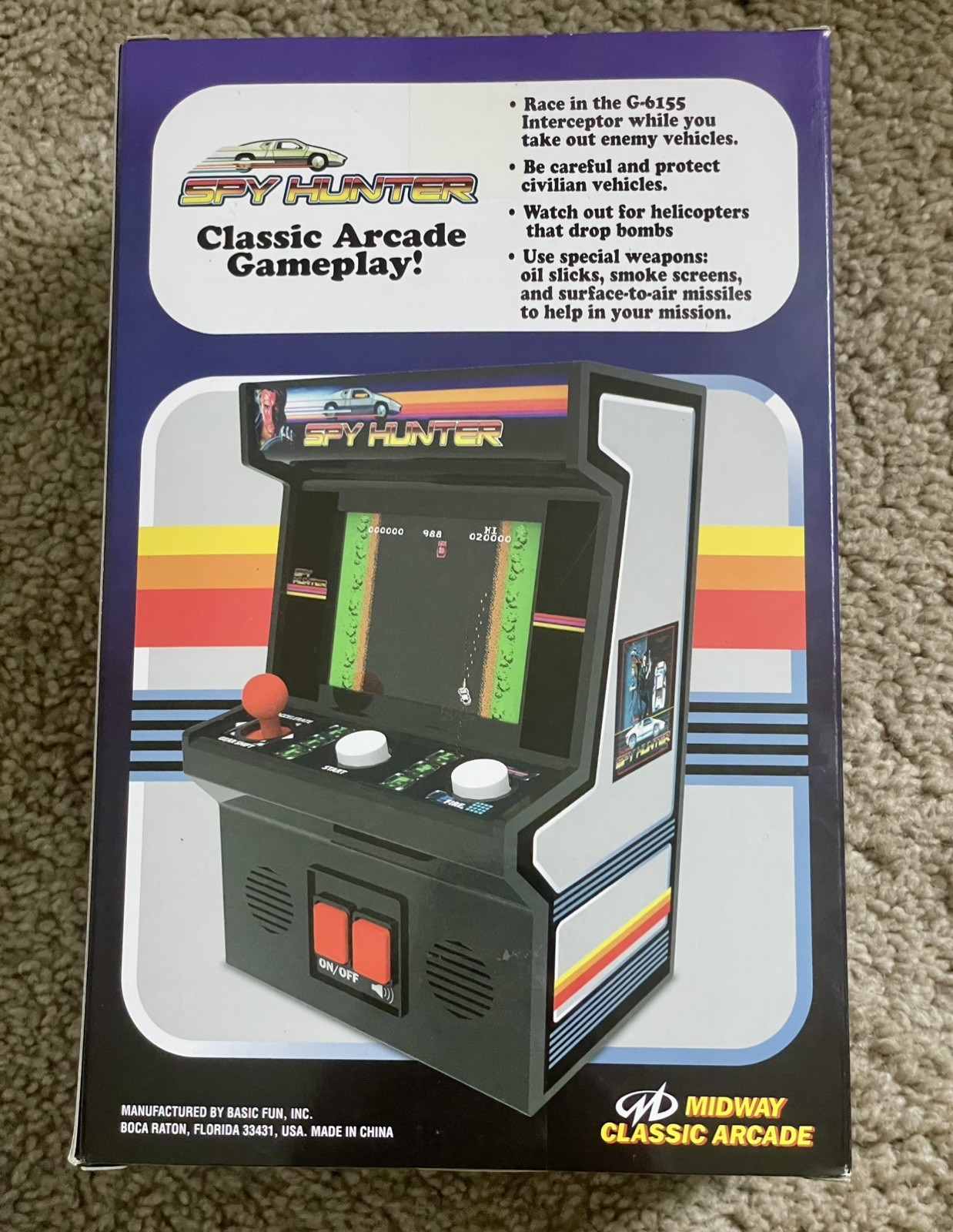 NEW 2019 Arcade Classics Spy Hunter Retro Mini Arcade Game Midway Classic Arcade