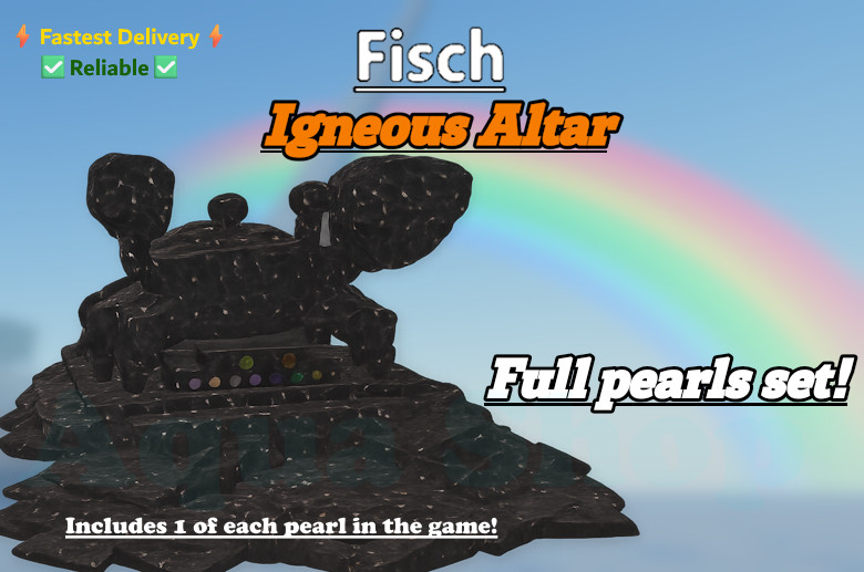 🟢🔥[FISCH] – Igneous Altar Set – [All 11 Pearls Included!]🔥✅