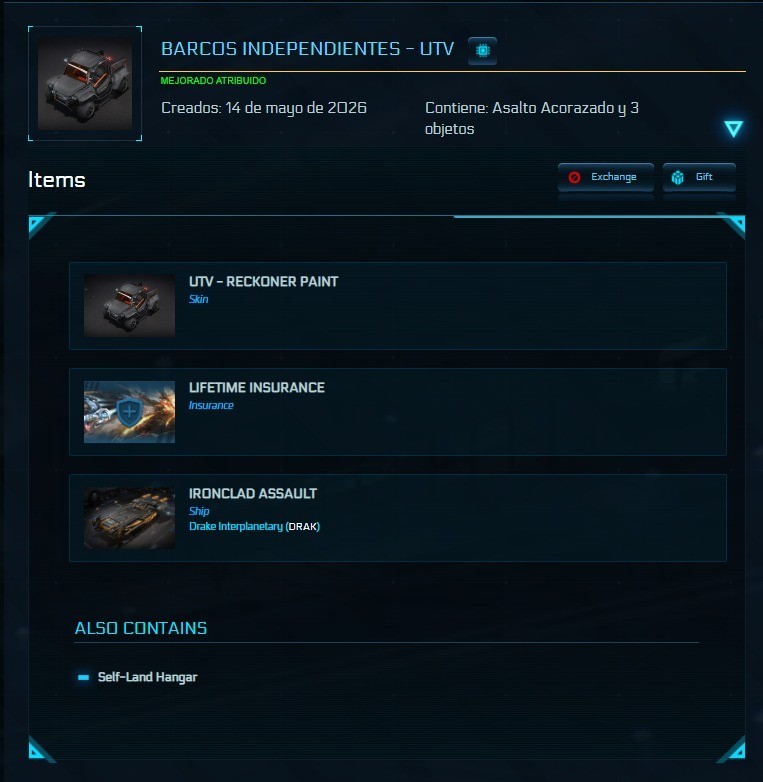 Star Citizen Account – Hull E LTI, Ironclad Assault LTI, Polaris LTI, LTI