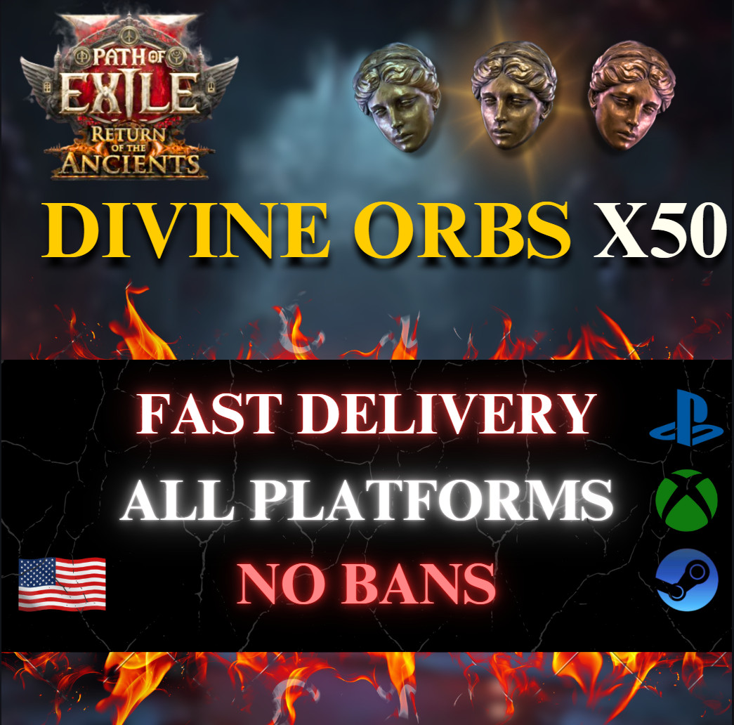 🔥DIVINE ORBS PATH OF EXILE 2 RETURN OF THE ANCIENTS X50 🔥 POE2 🔥 NO BANS🔥