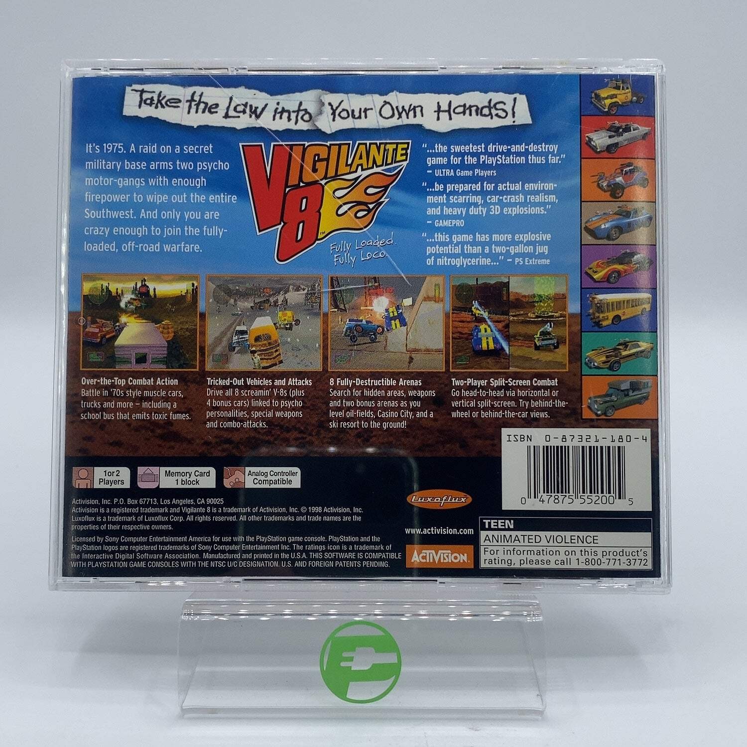 Vigilante 8 (Sony PlayStation 1 PS1, 1998)