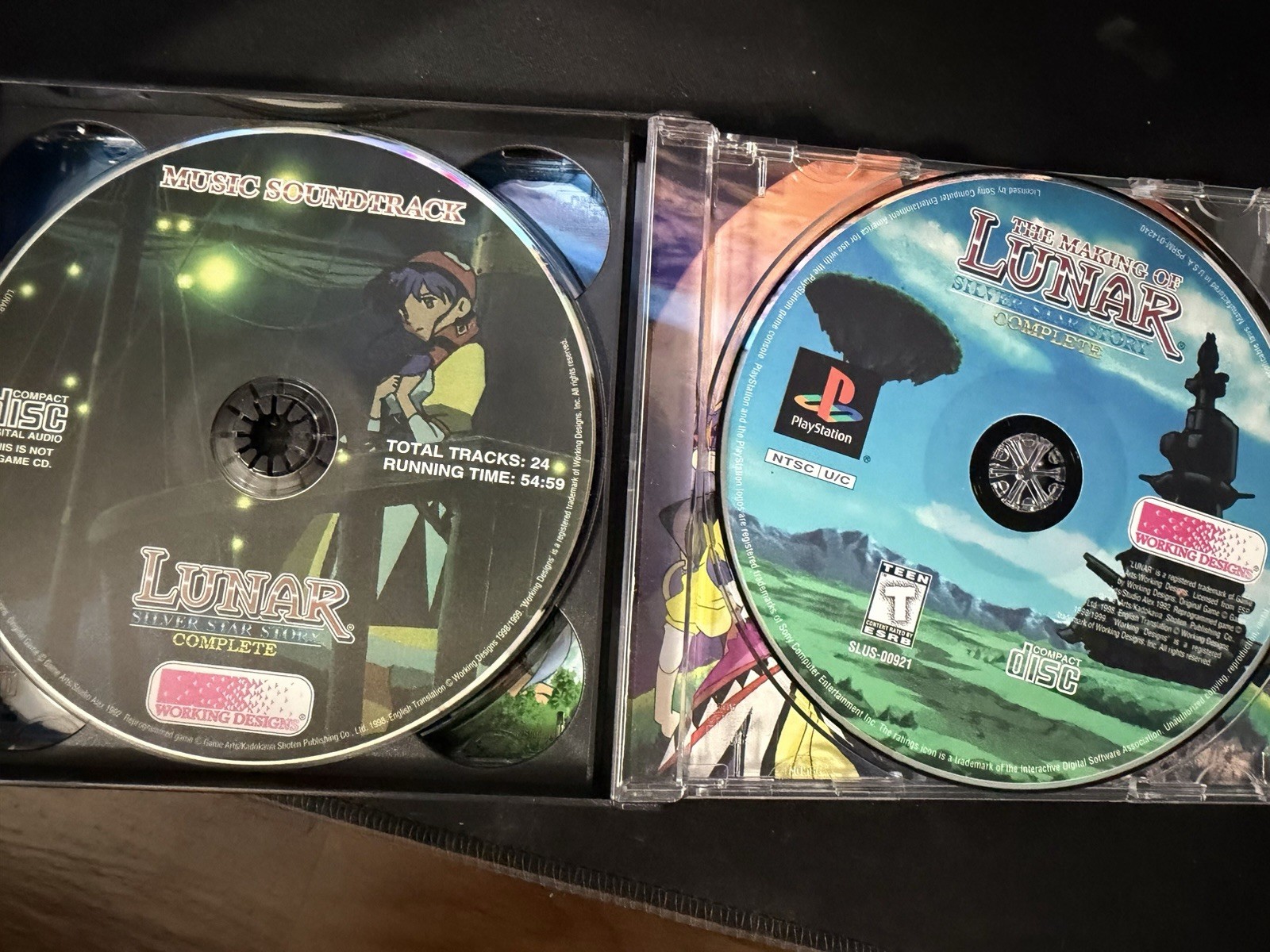 Lunar Silver Star Story Complete Sony PS1 GAME DISCS (NO EXTRAS) NO MANUAL