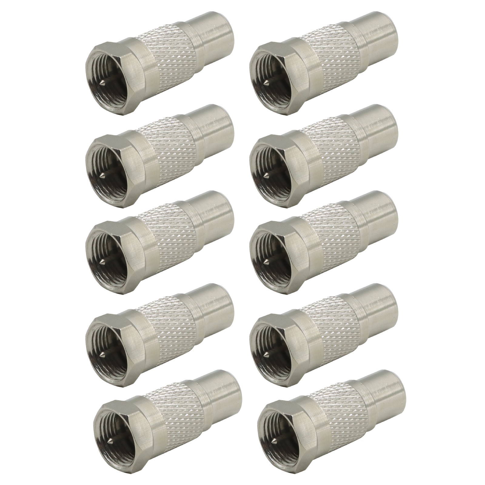 10x TV RF Video Connector Adapter F Male to RCA Female For Atari 2600 5200 7800