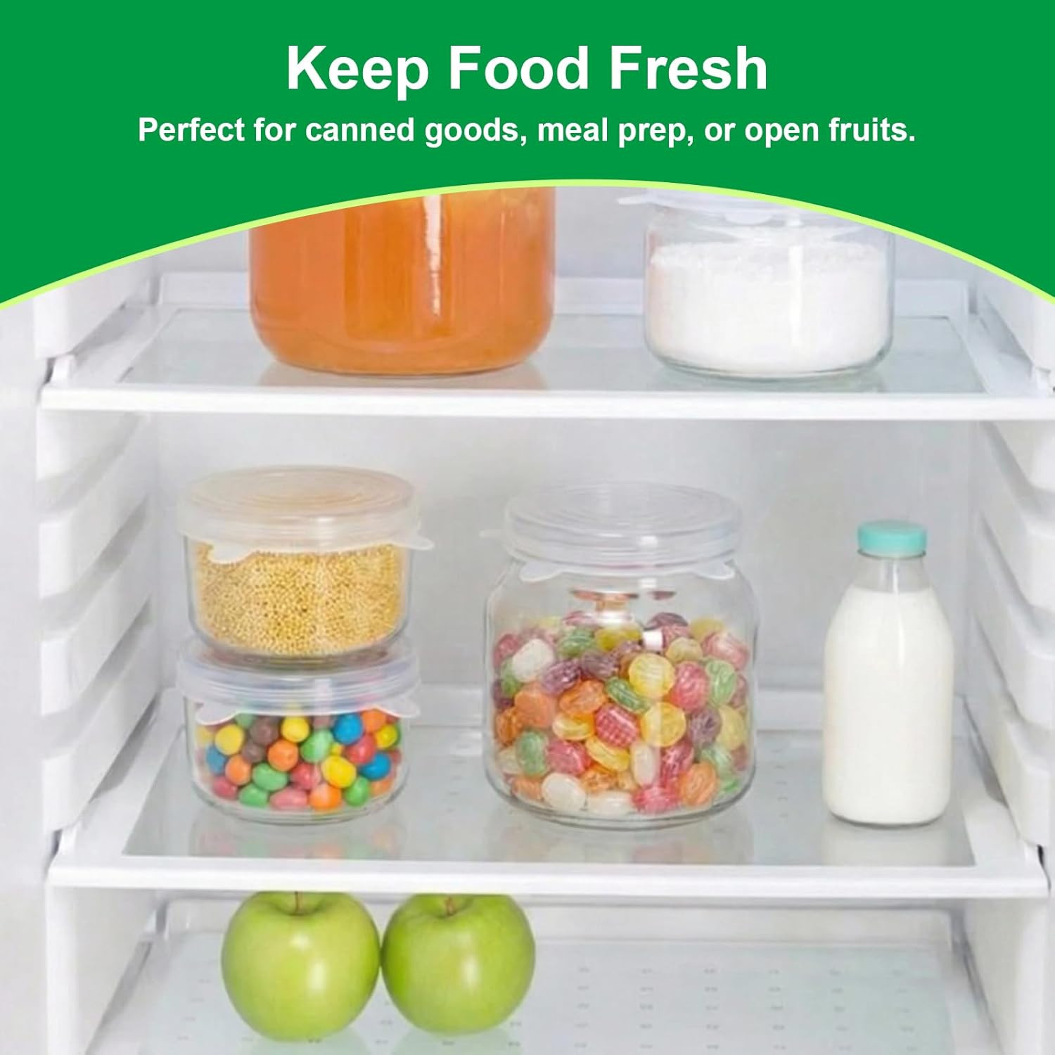 Small Silicone Stretch Lids – 12 Pack Reusable Food Covers,Flexible Silicone for