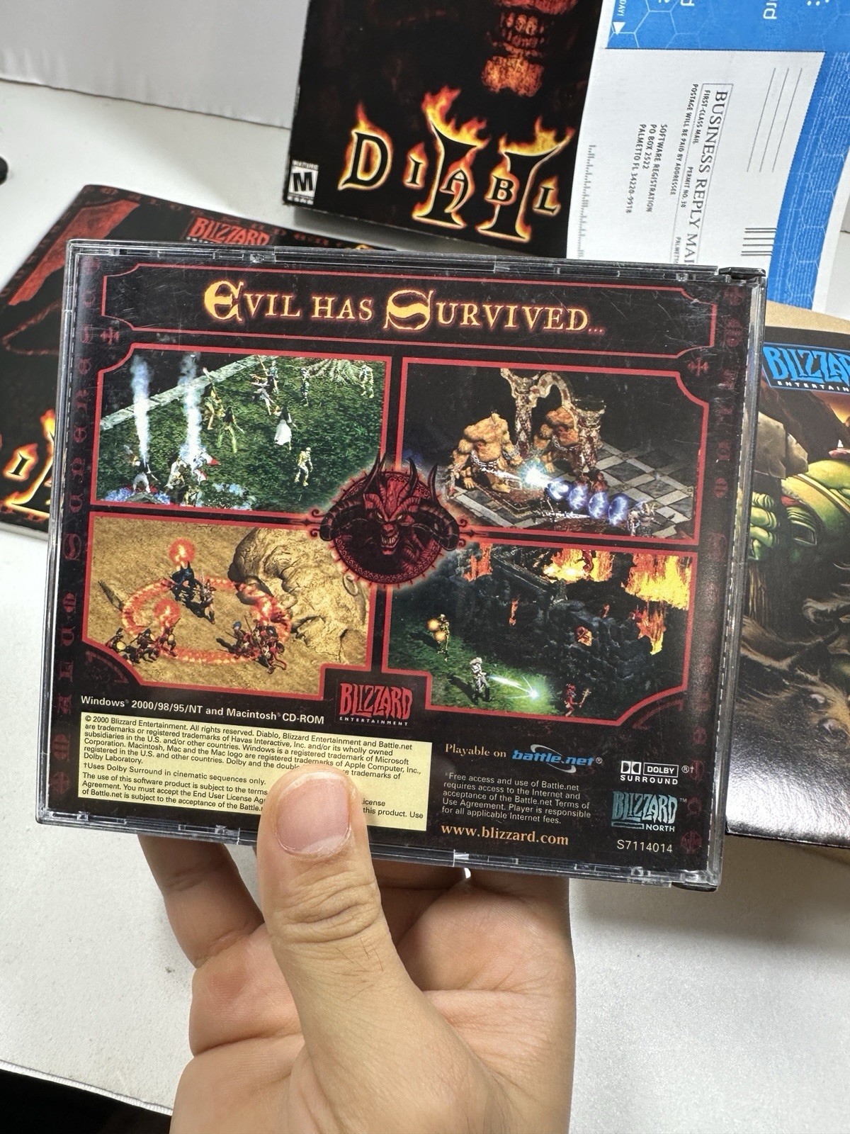 Diablo 2 and Lord of Destruction Expansion Box PC ROM Video Games Complete