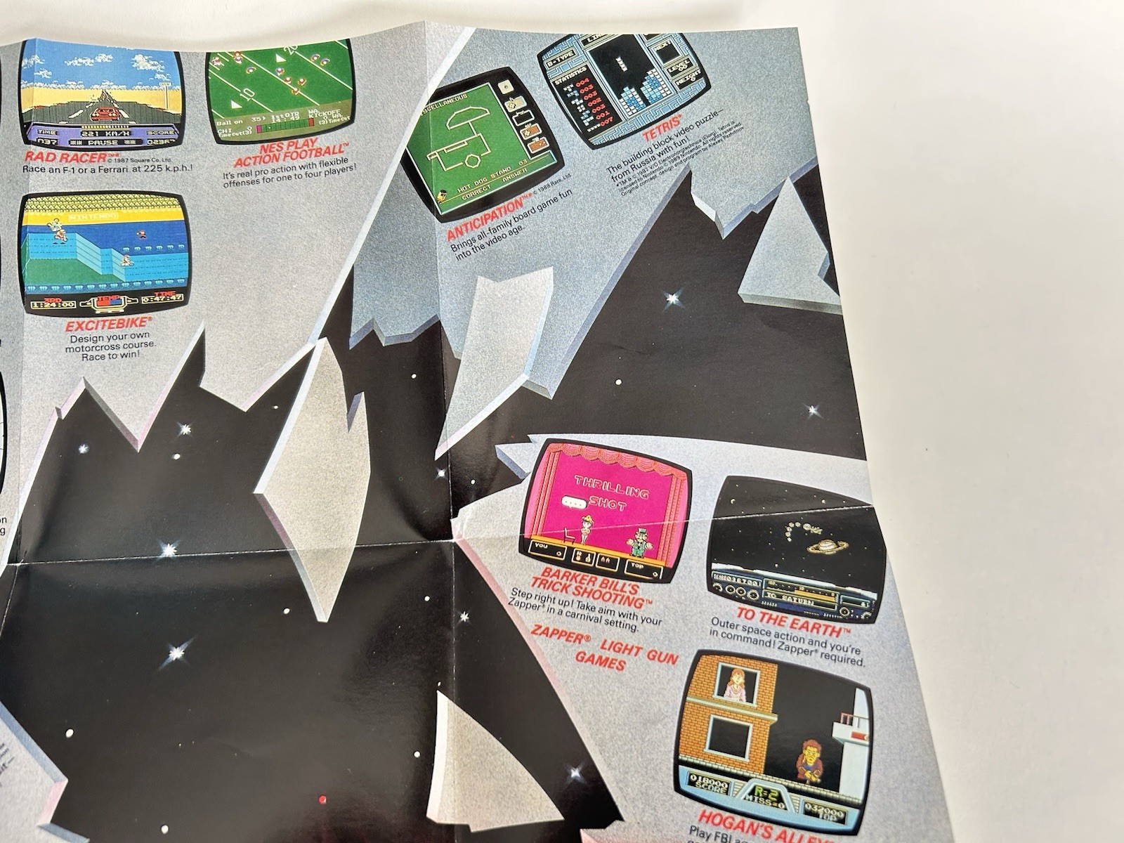Vintage Nintendo NES ‘ Now Your Playing With Power ‘ Fold Out Poster Insert