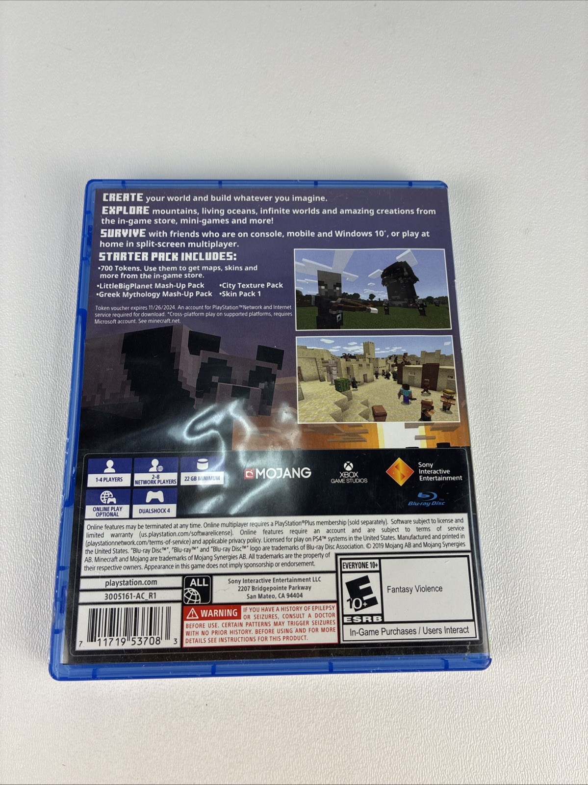 PS4 Minecraft – Complete w/ Case – Tested Working