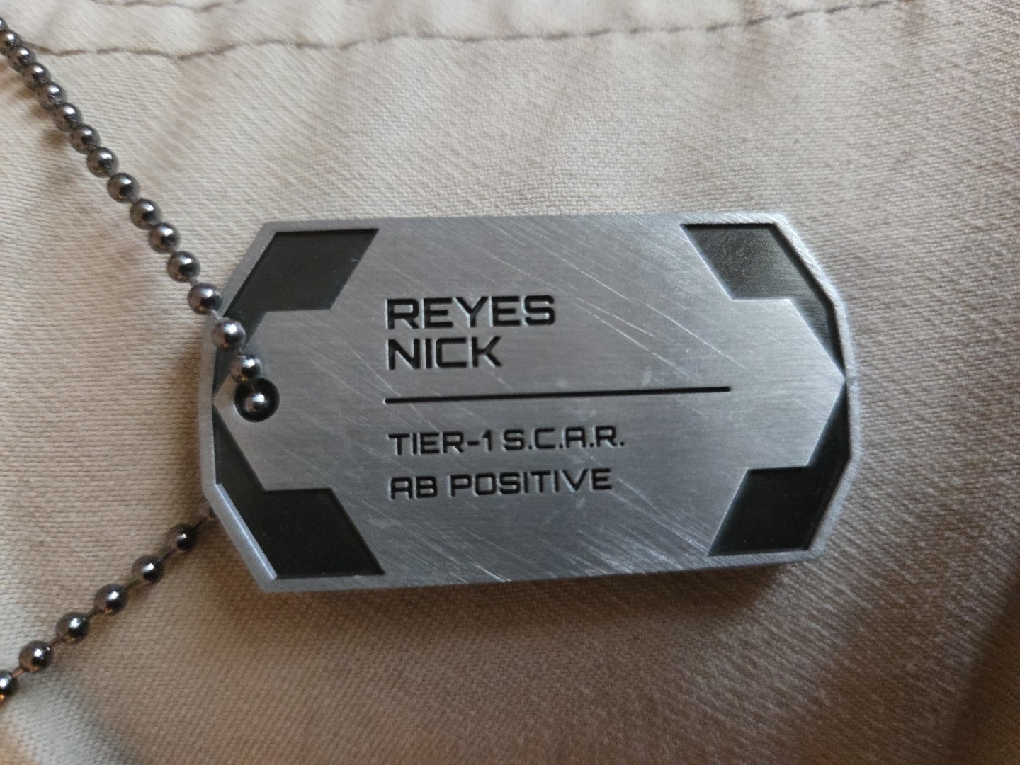 Nick Reyes Call of Duty Special Combat Air Recon Dog Tag