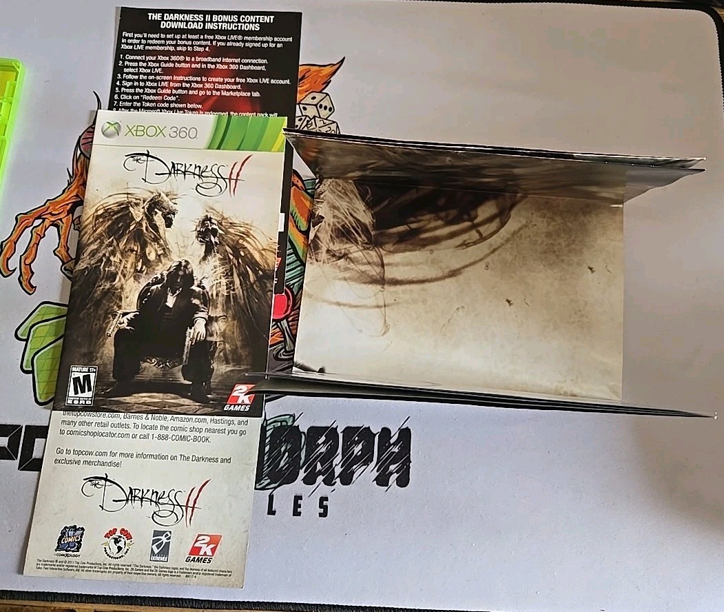 THE DARKNESS II 2 Limited Edition XBOX 360 Complete 100% CIB w/ Manual & Poster