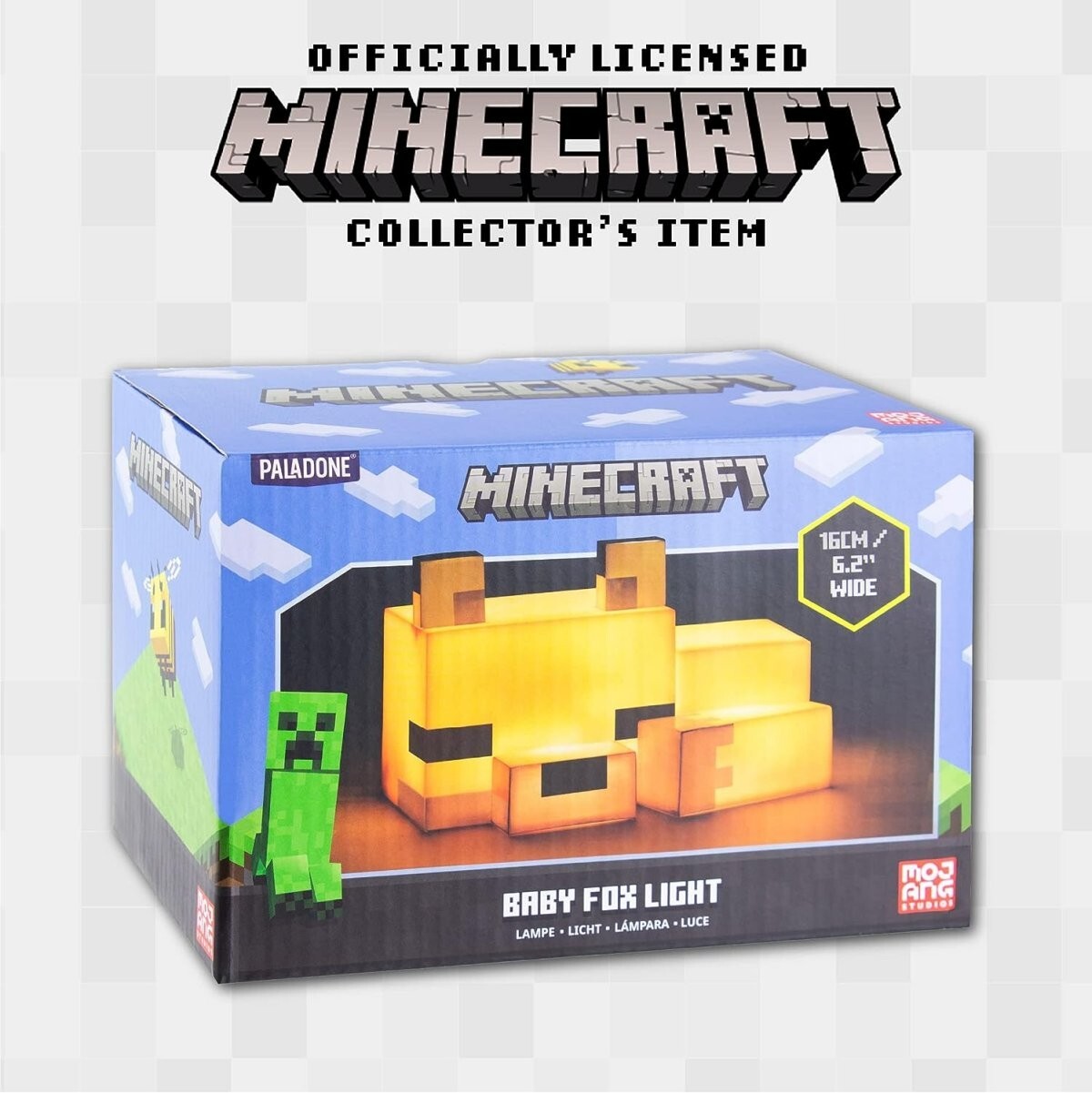 Minecraft Fox Light Mojang Licensed Night Light Up Desk Lamp Game Decor Icon NEW