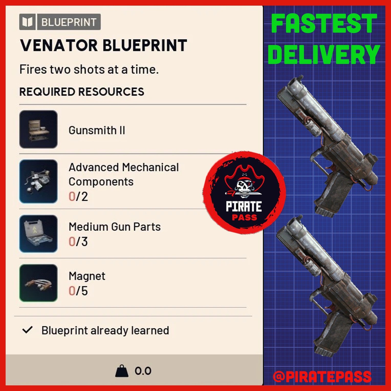 🎮 ARC RAIDERS – VENATOR BLUEPRINT – ALL PLATFORMS