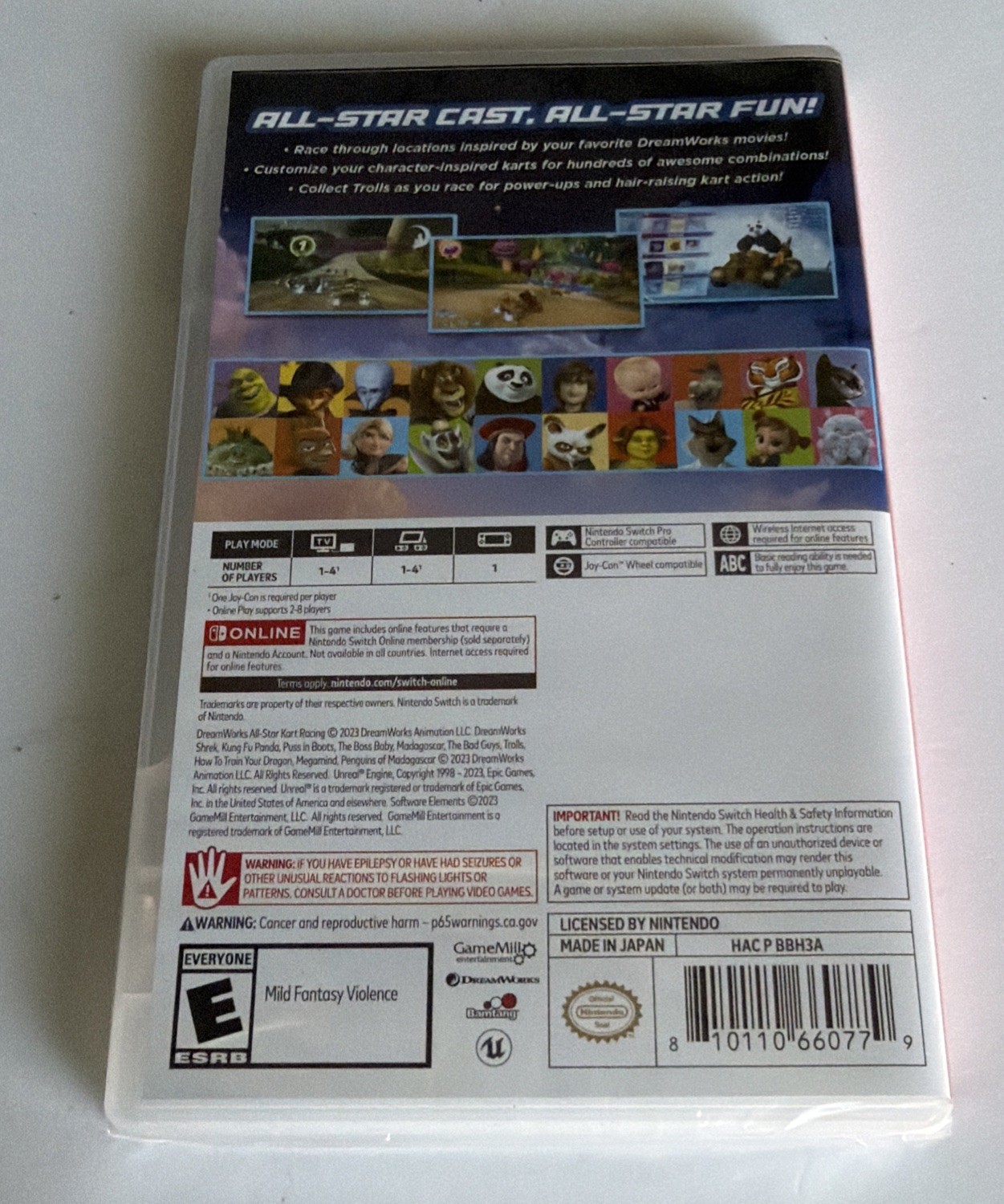 Dreamworks All-Star Kart Racing – Nintendo Switch US Version New Sealed!