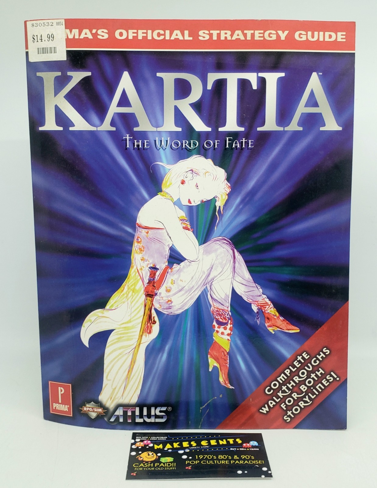 Kartia The Word of Fate Official Strategy Guide Prima PS1 Playstation RPG Atlus