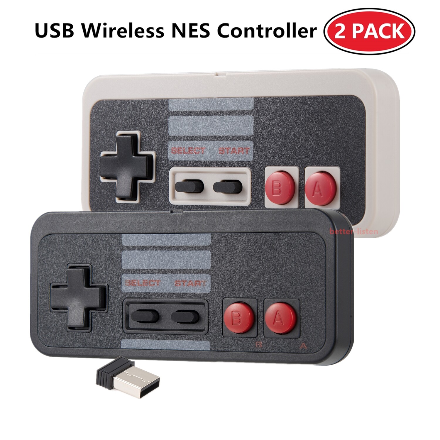 2.4G Wireless SNES / NES Controller Gamepad &USB For PC MAC Windows Raspberry Pi