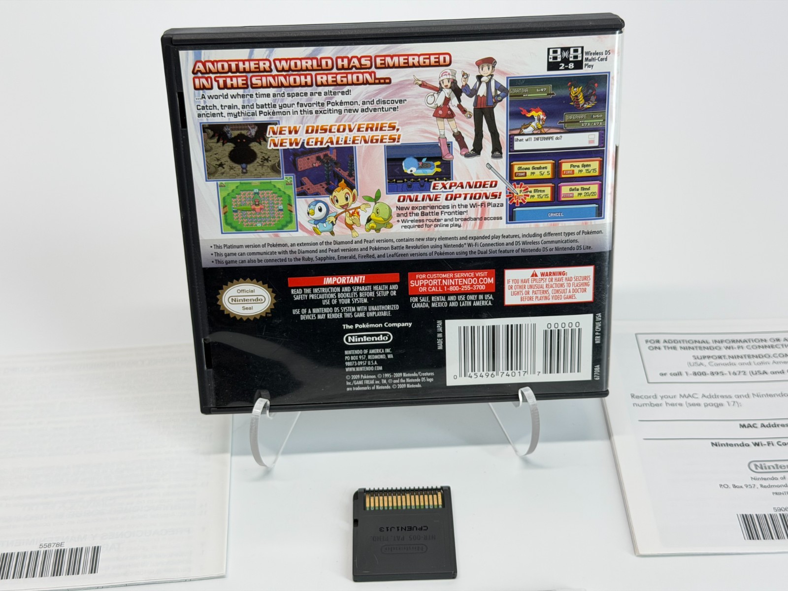 Pokemon Platinum Version (Nintendo DS) Complete w/Red Insert Authentic