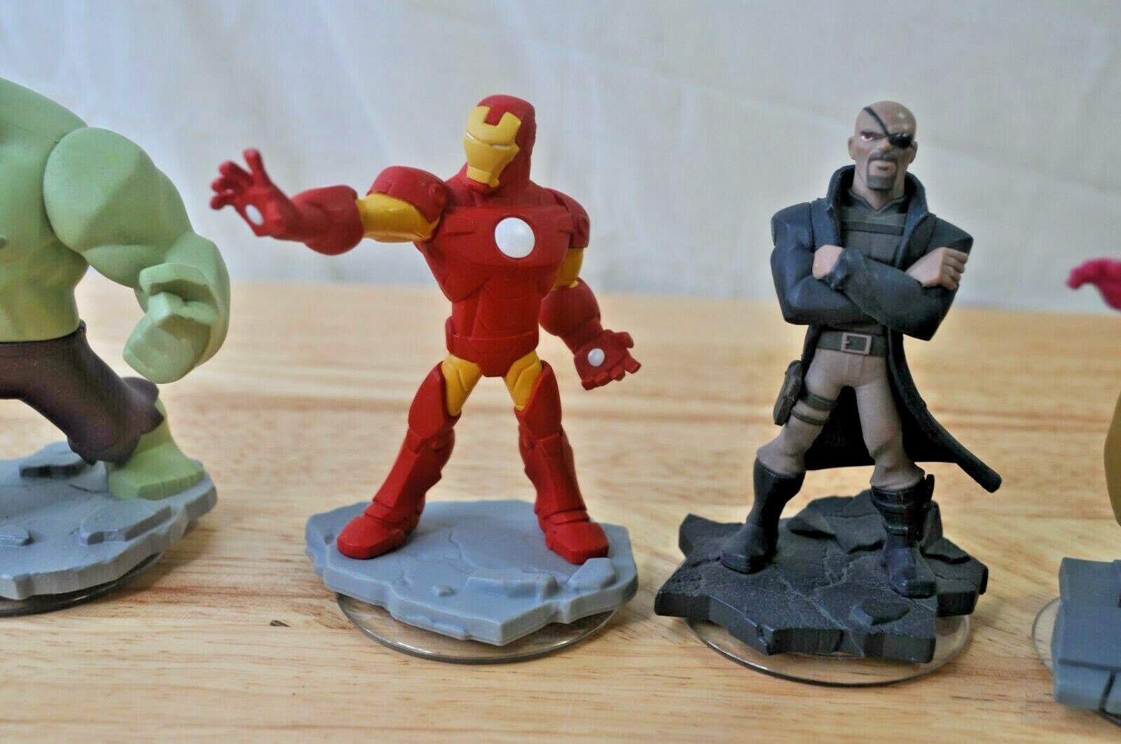 Disney Infinity Avengers Figure Lot-Iron Man-Captain America-Hulk-Vision-Fury