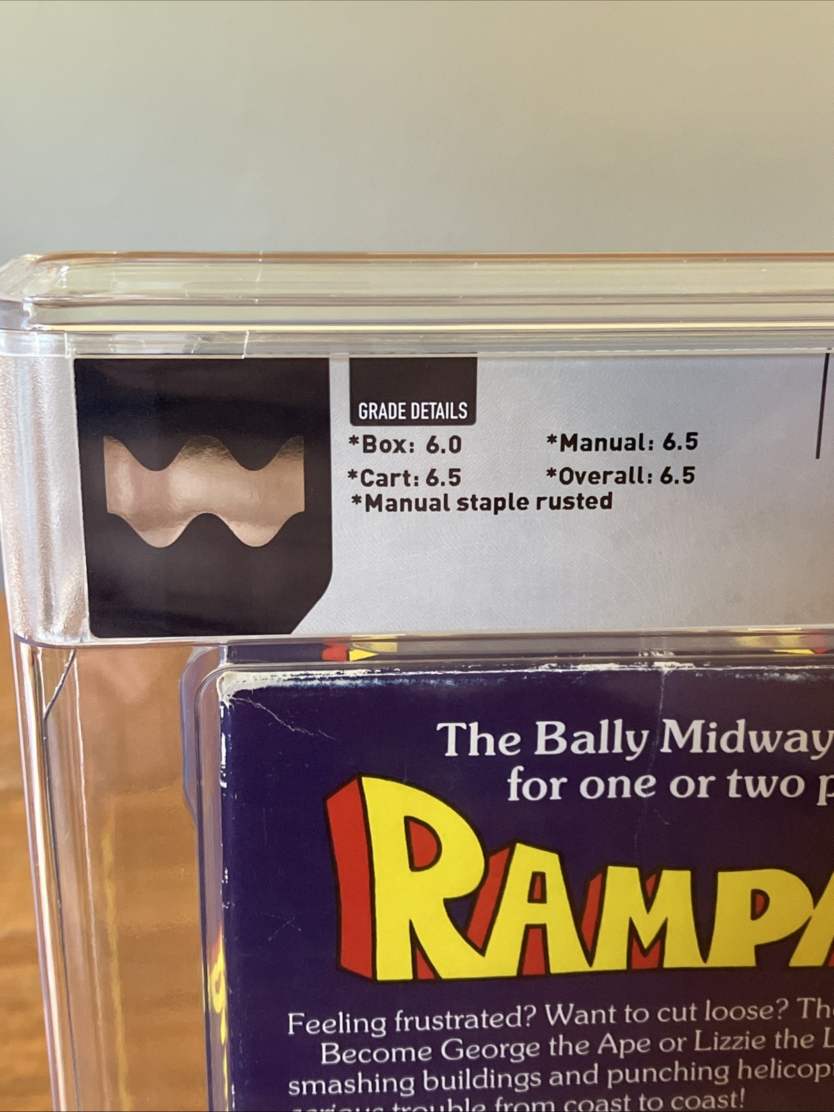 Rampage Nintendo NES 1988 Complete in Box CIB Graded 6.5 WATA Grading Video Game