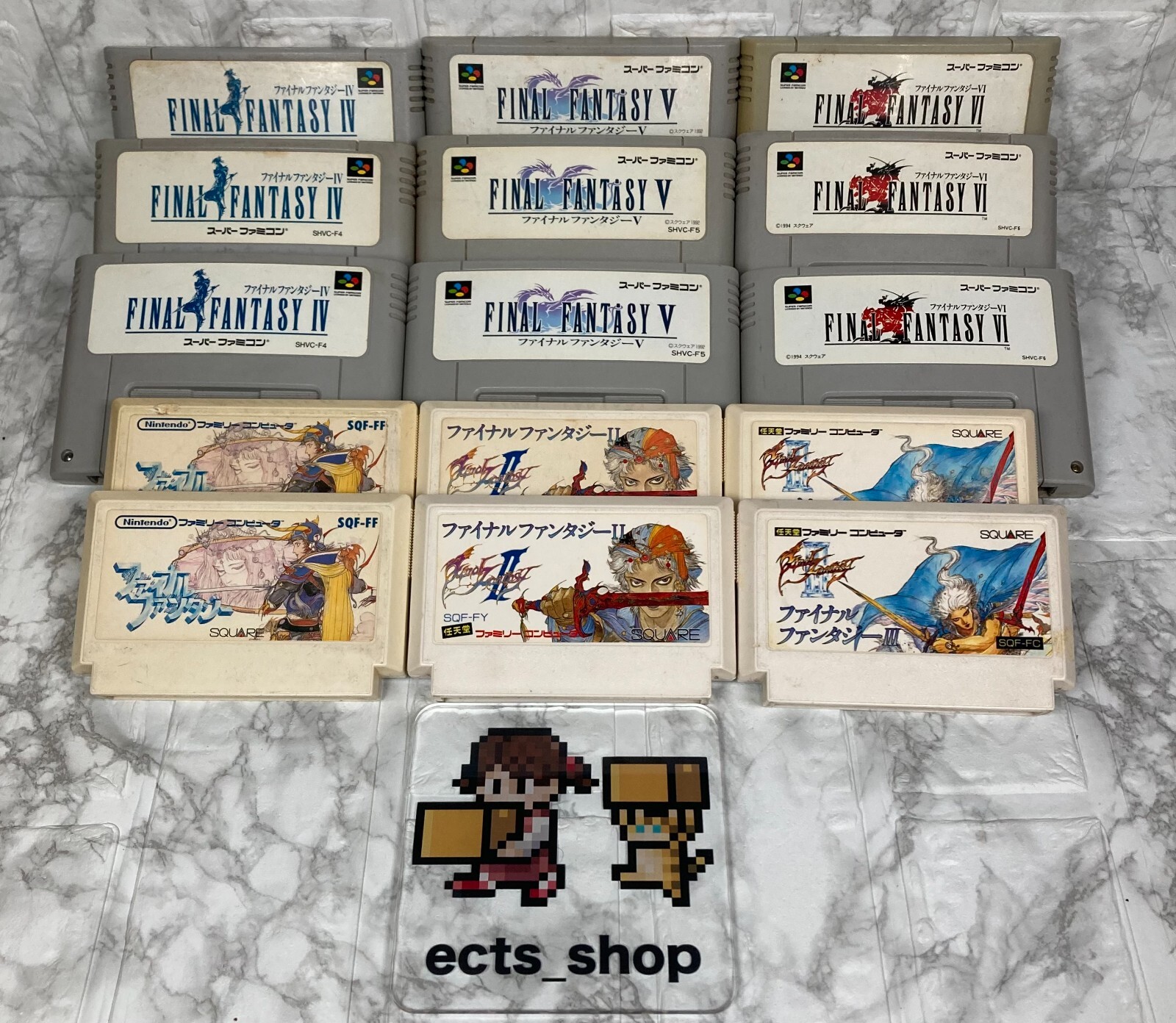 Nintendo Famicom & Super Famicom Console final fantasy set of 6 games Japan