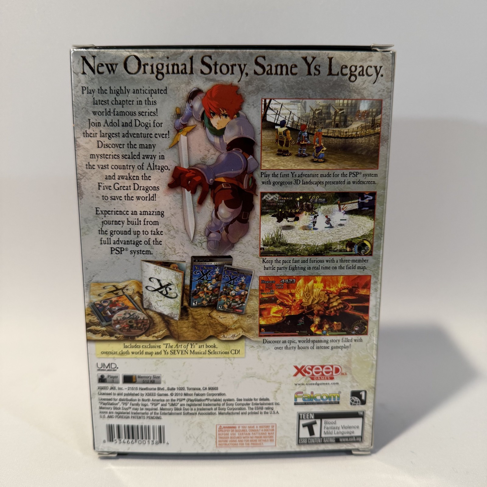 Ys Seven Premium Edition PSP XSEED Action JRPG Role Playing Video Game CIB