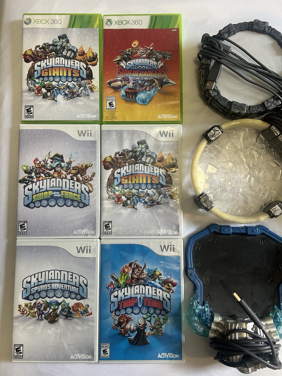 Skylanders LOT of 53, Portals & Games, Giants Swap Force Trap Team Superchargers