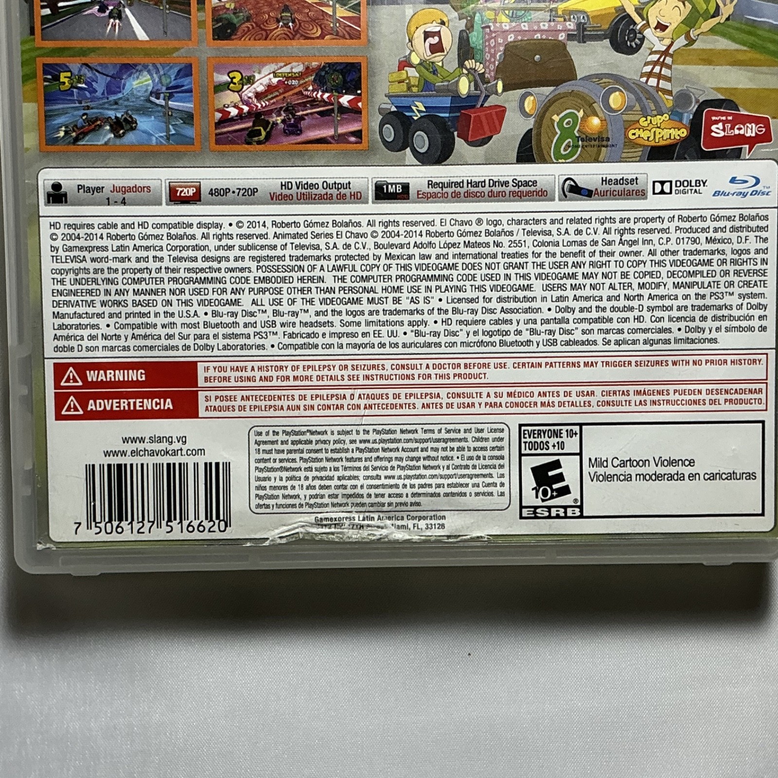 El Chavo Kart (Playstation 3, 2014) No Manual! Tested & Working!