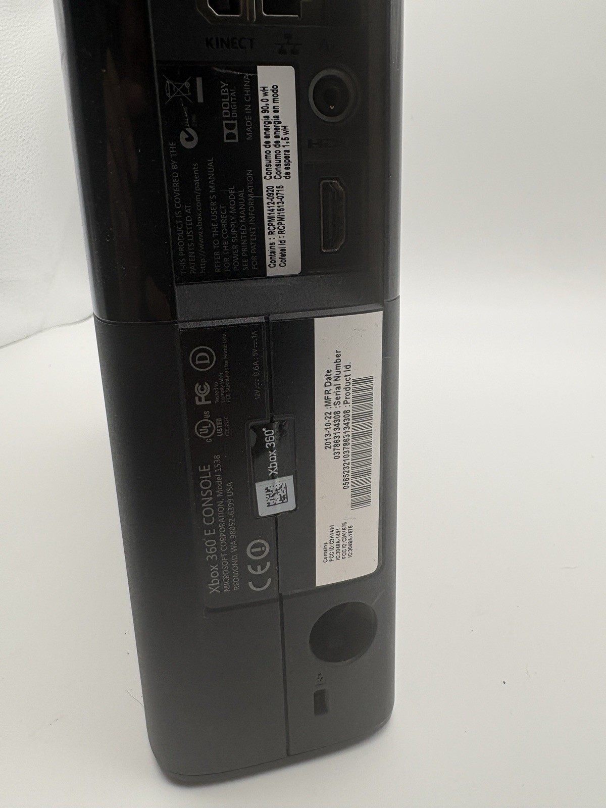 Microsoft Xbox 360 e Model 1538 Black No HDD Video Game Console *Console Only*