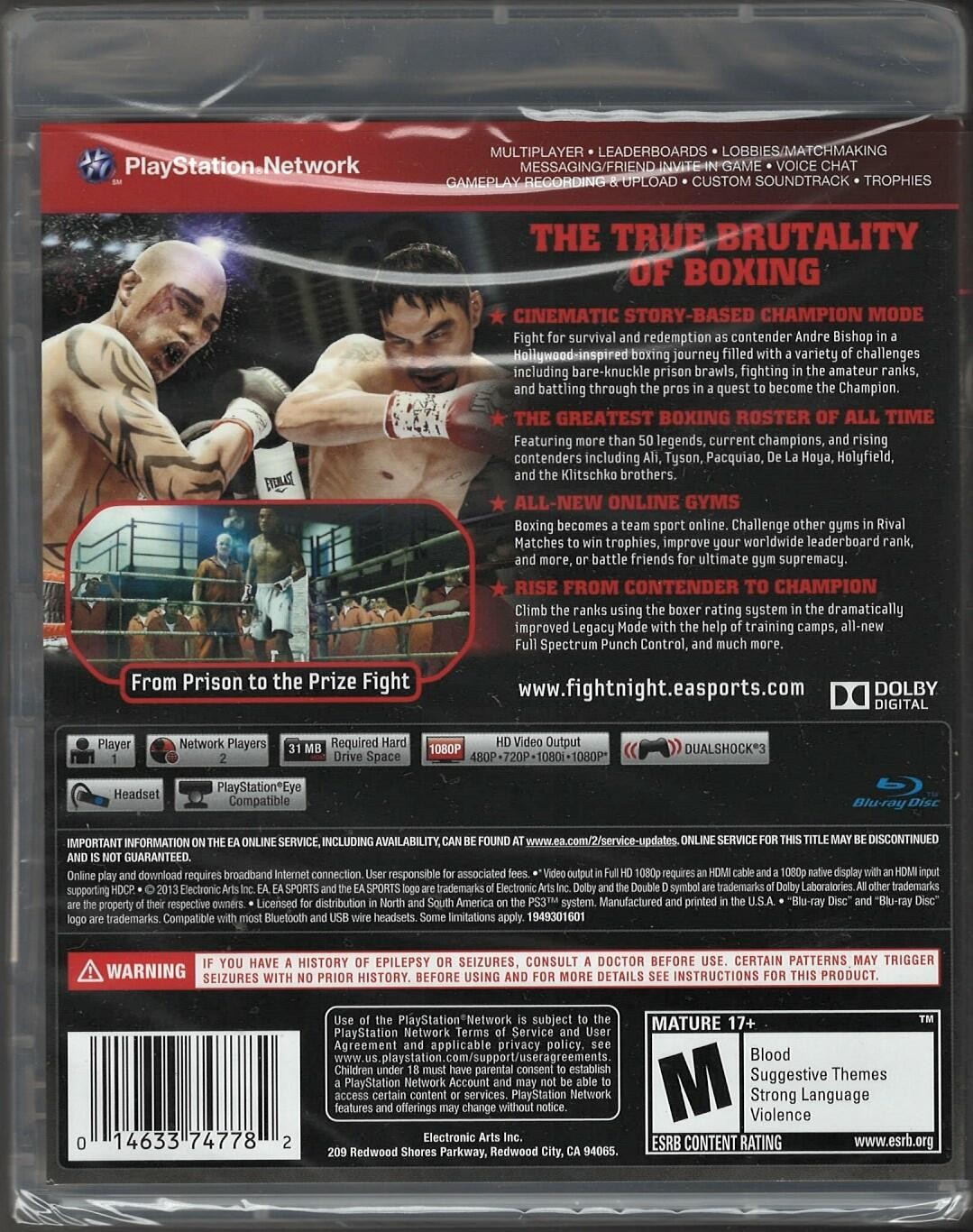 Fight Night Champion PS3 (Brand New Factory Sealed US Version) Playstation 3