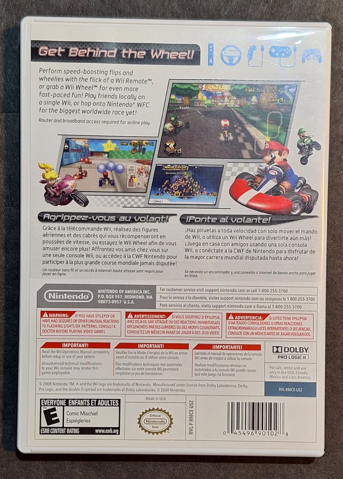 Nintendo MARIOKART Wii 2008 video game