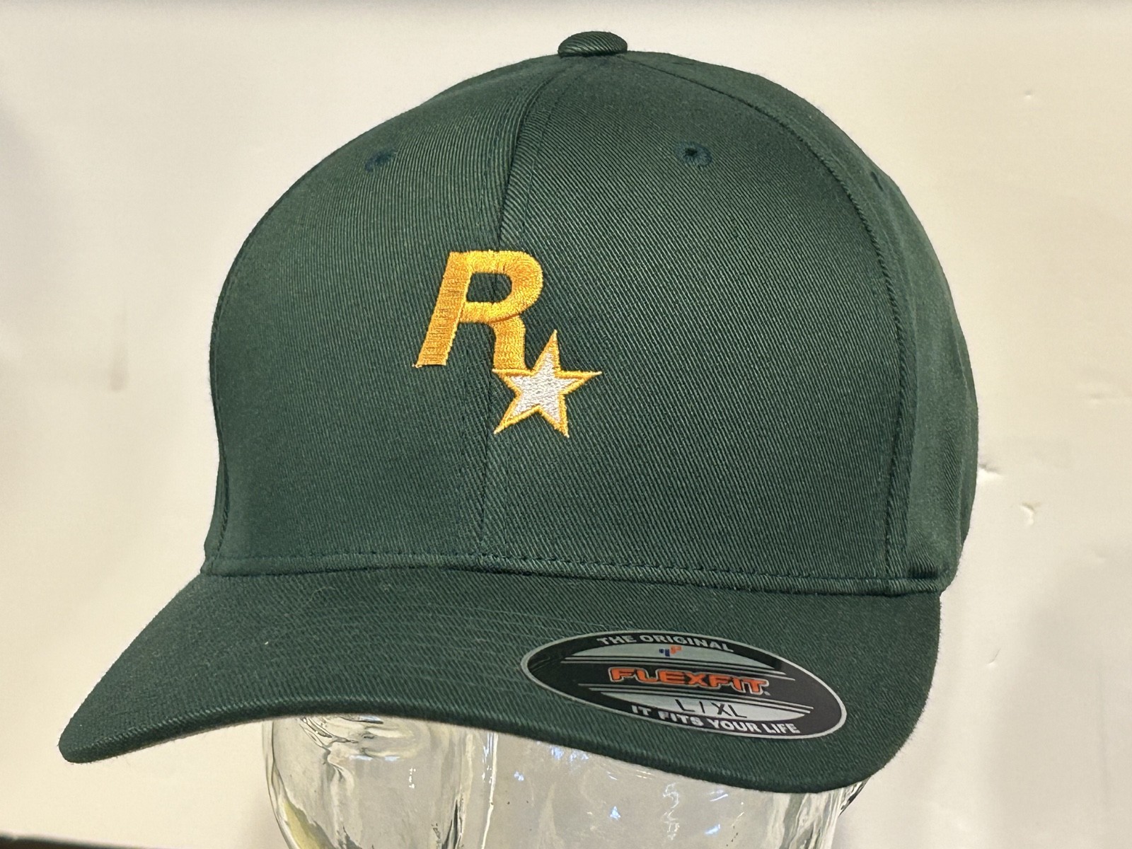 Rockstar Games GTA Video Hat Fitted L/XL FLEXFIT AUTHENTIC Rare GREEN – NEW