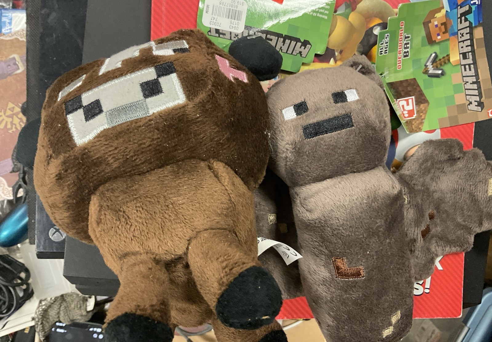 Minecraft Baby Cow 4″ Plush Brown Jazwares 2014 Series 2 Overworld Bat Mojang