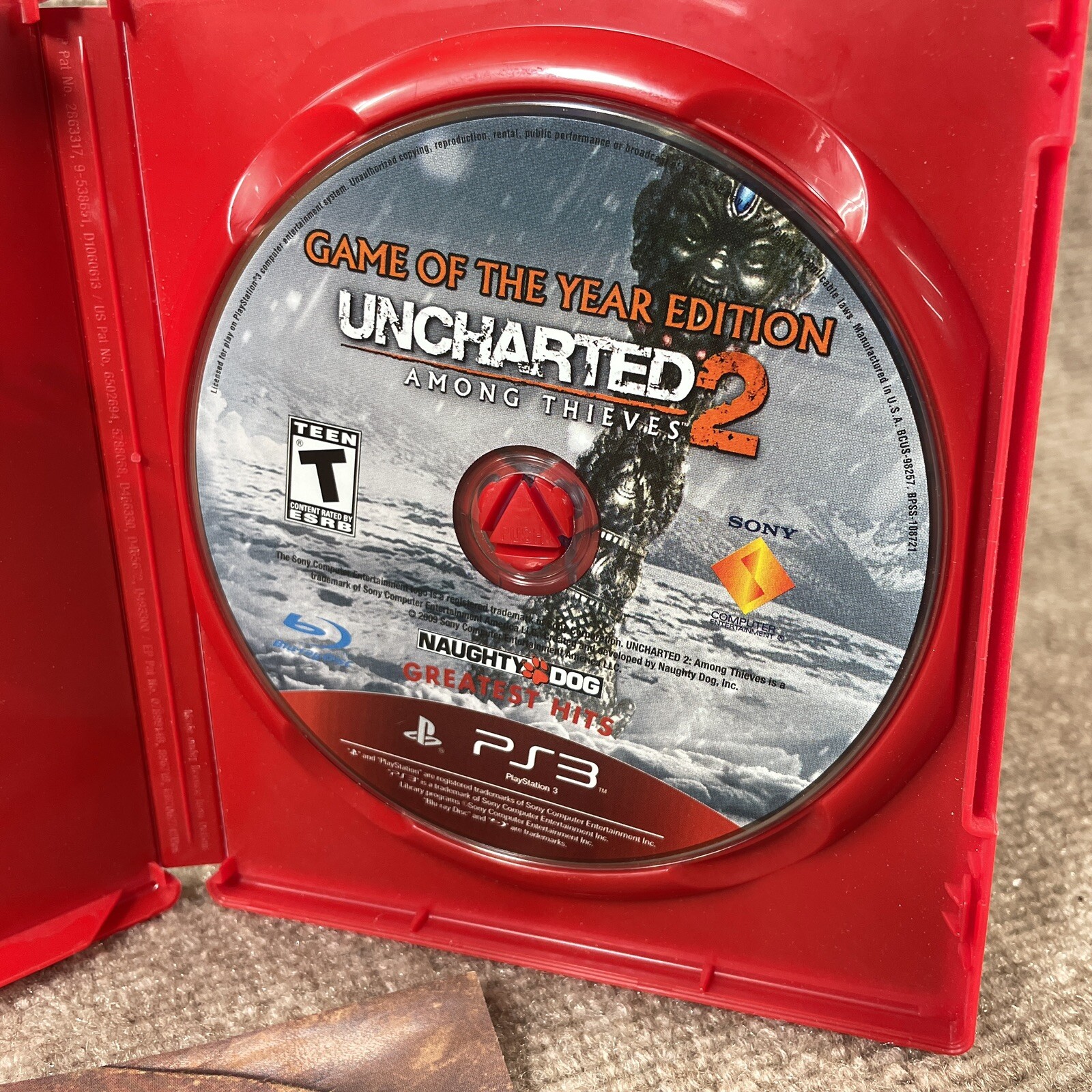 Lot Of 3 Uncharted 2 3 Drake’s Fortune Among Thieves Deception Adult Owned PS3