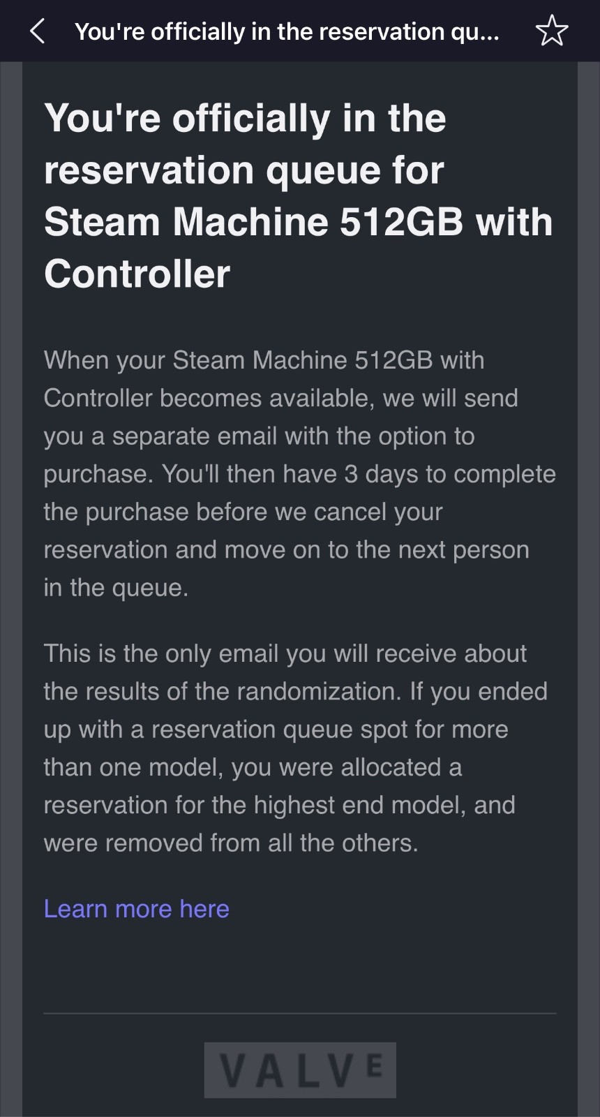 Steam Machine 512gb *with Controller* Collector’s Item