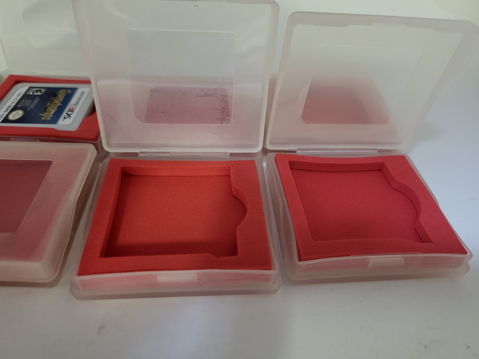 10 RED Padded Plastic Cartridge Cases for Nintendo DS/2DS/3DS Dust Covers #13P