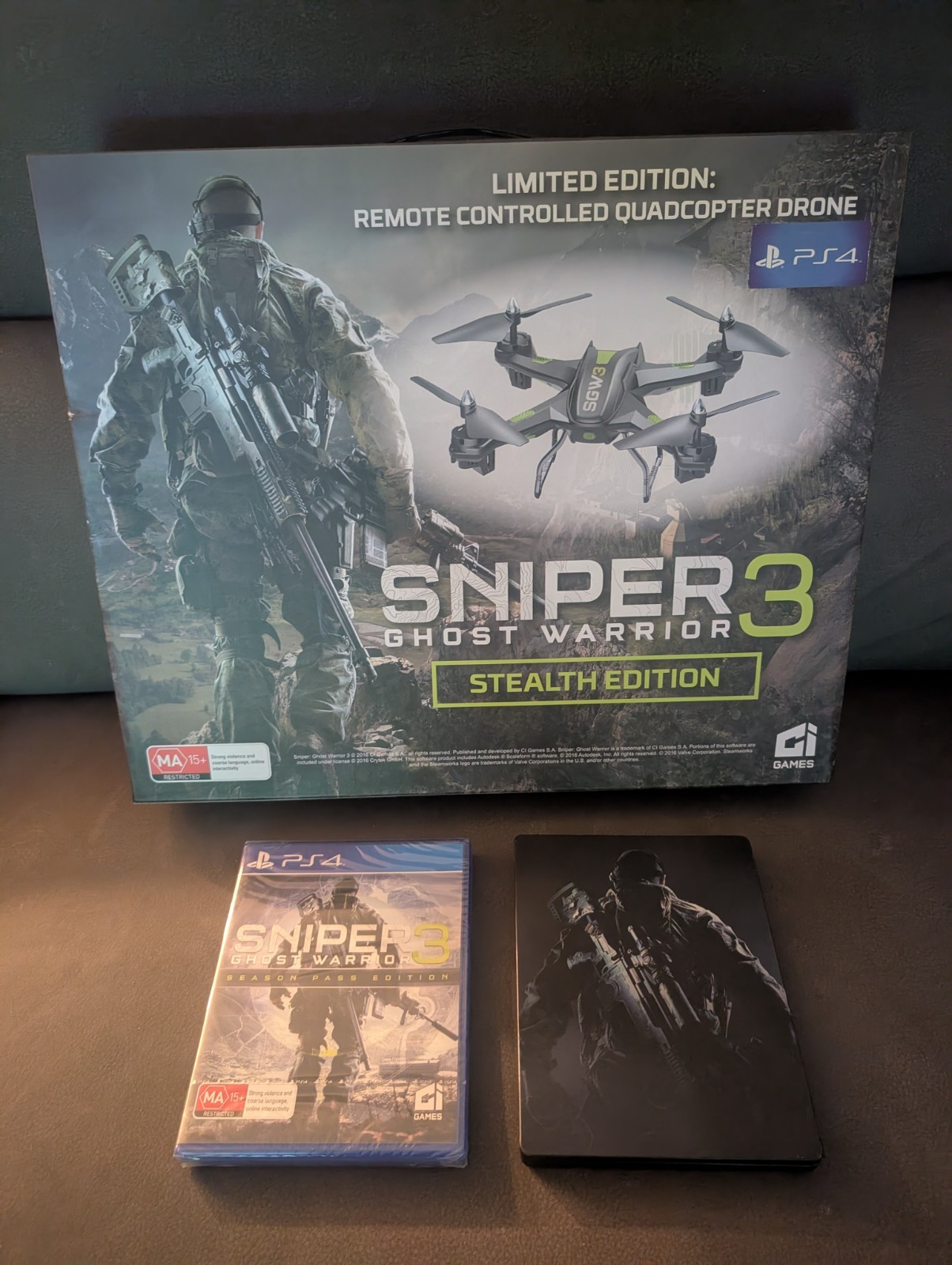 PS4 Sniper Ghost Warrior 3 Stealth Edition Complete Bonus Steelbook