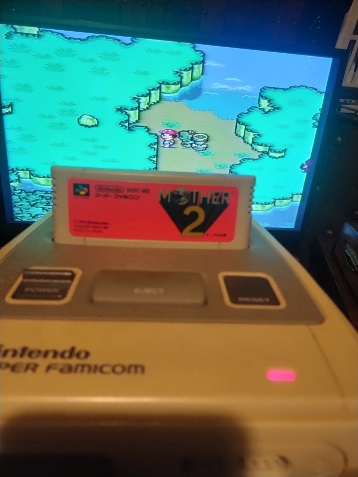 Nintendo Super Famicom Console System w Mother 2 Game Tested