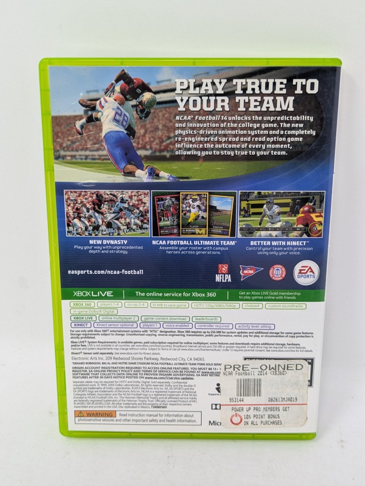 NCAA Football 14 – XBOX 360 – 2013 Microsoft Video Game