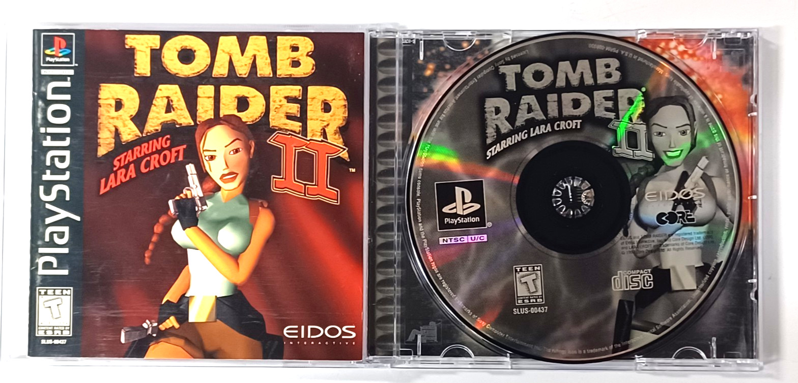Tomb Raider II 2 (PlayStation 1, PS1) Mint Cond. CIB Complete w/ Reg & Tested