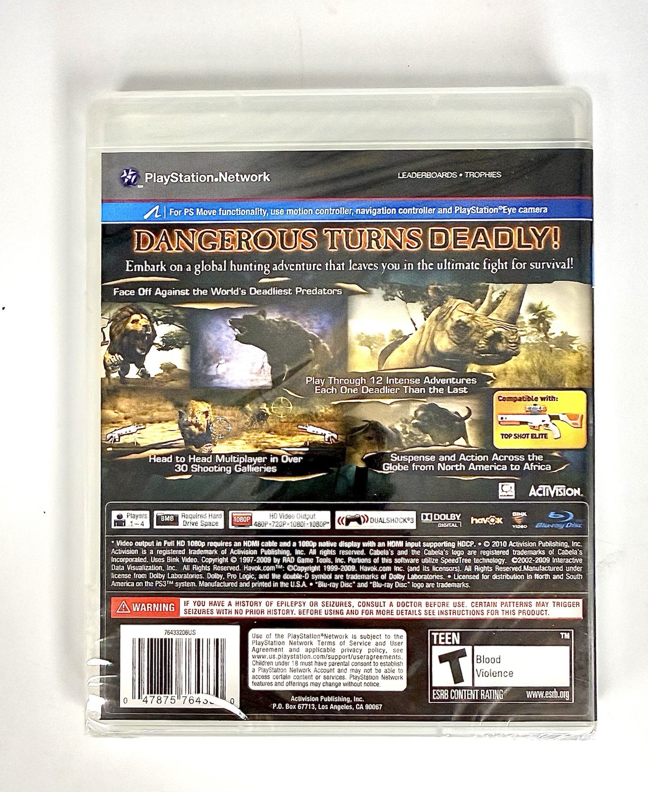Cabela’s Dangerous Hunts 2011 (Playstation 3 PS3) BRAND NEW Factory Sealed NTSC