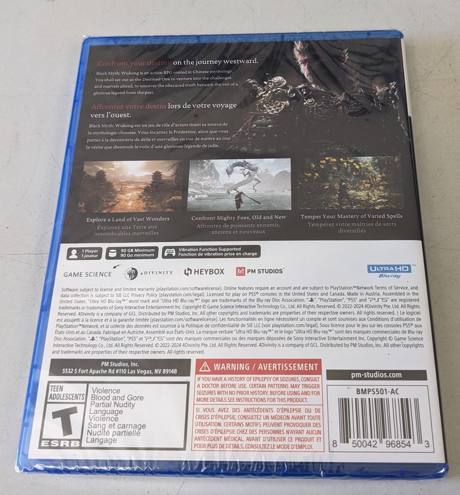 Black Myth: Wukong – PlayStation 5 – NEW & FACTORY SEALED FREE US SHIPPING