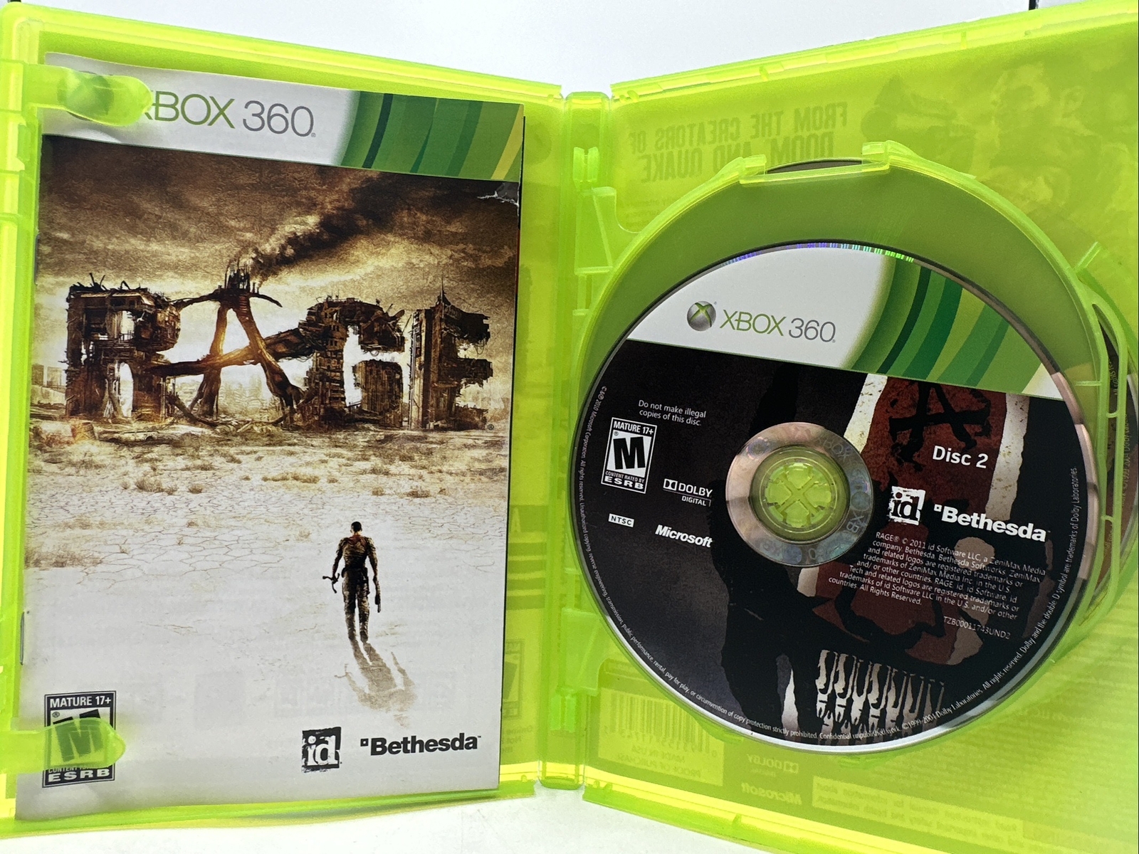 Rage: Anarchy Edition (Microsoft Xbox 360, 2011) 3 Disc Complete Tested