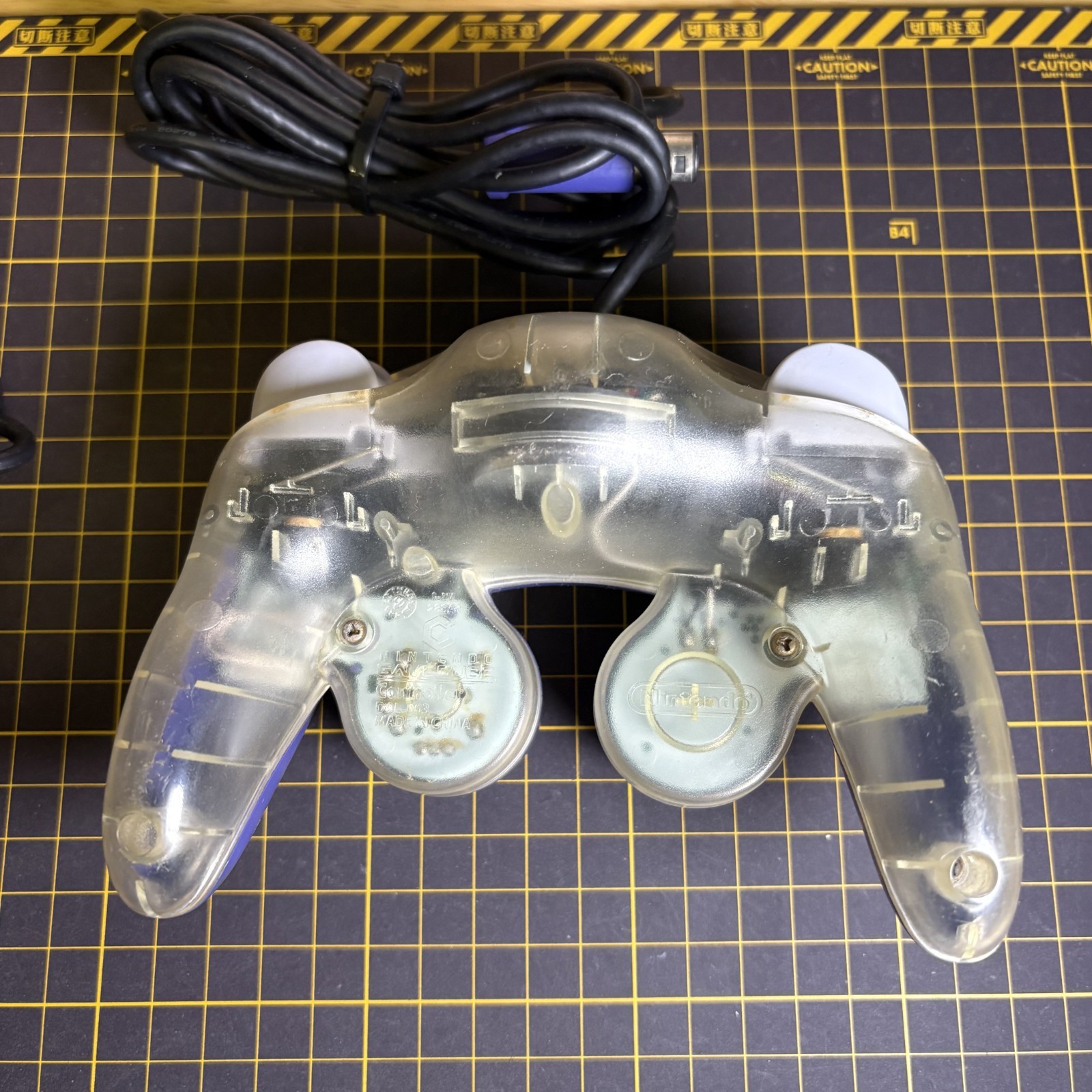 OEM Nintendo GameCube Controller Indigo Purple and Clear DOL-003 For Parts Only