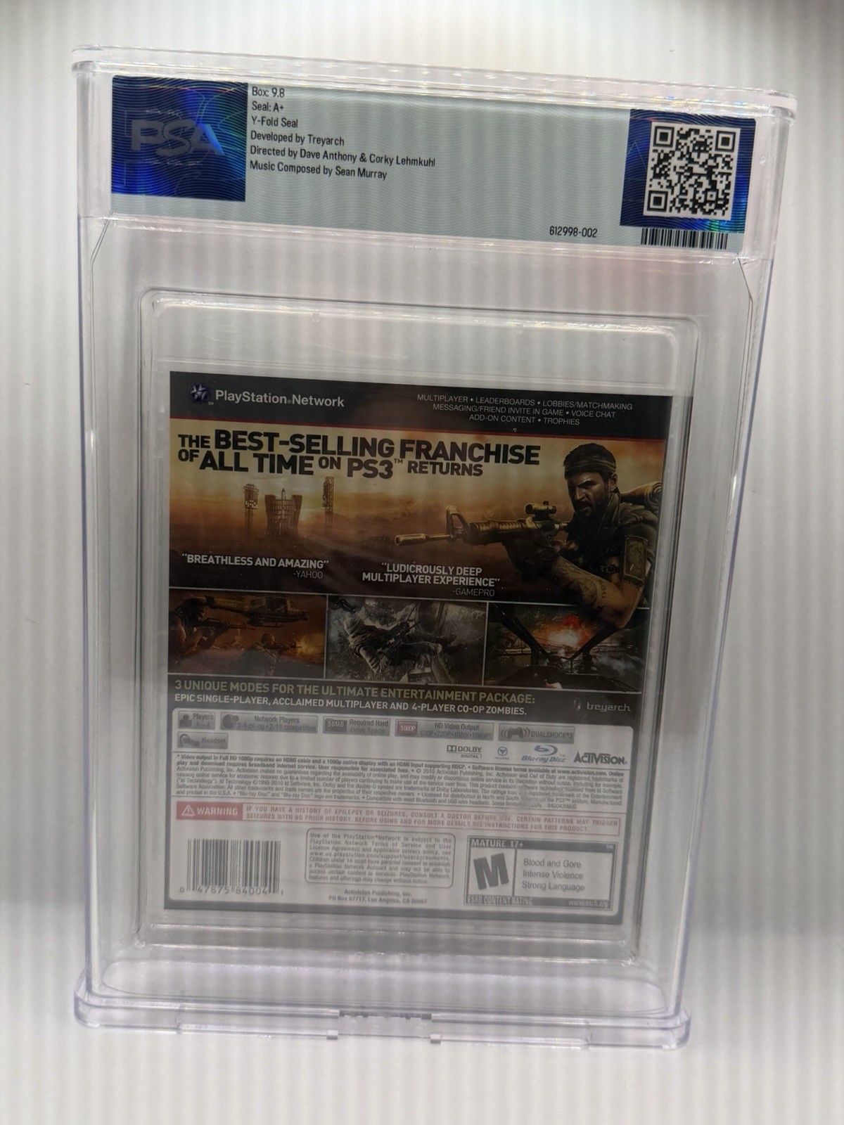 Call of Duty Black Ops 1 • PSA 9.8 A+ • PlayStation 3 PS3 First Print 206