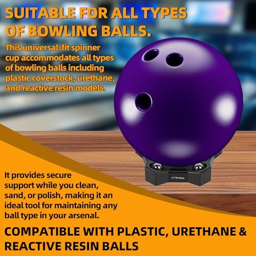 Bowling Basics Accessories Kit, Bowlings Rotating Ball Cup 1+1 Pack Black