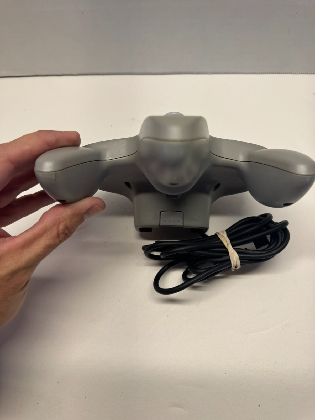 Nintendo 64 Solid Gray Controller w/Transfer Pack Tested & Working Tight Stick